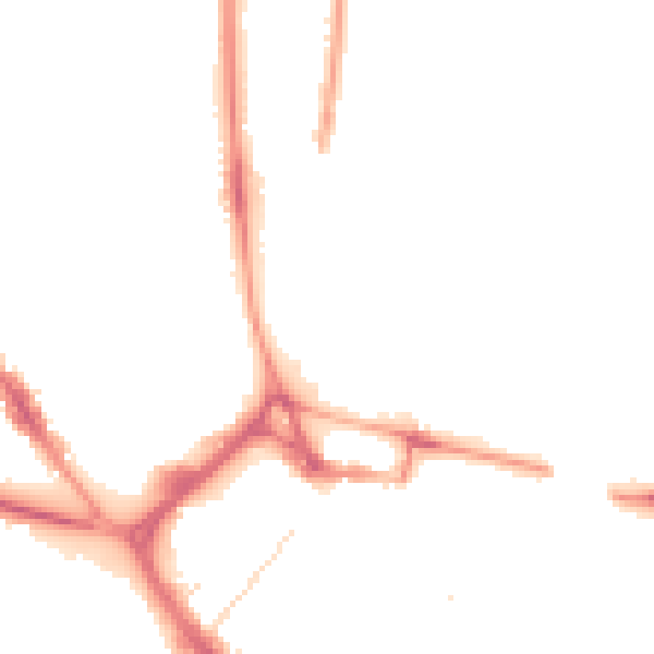 Night-time road noise heatmap for LU3 1BX