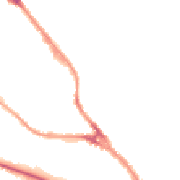 Night-time road noise heatmap for LU3 1BY