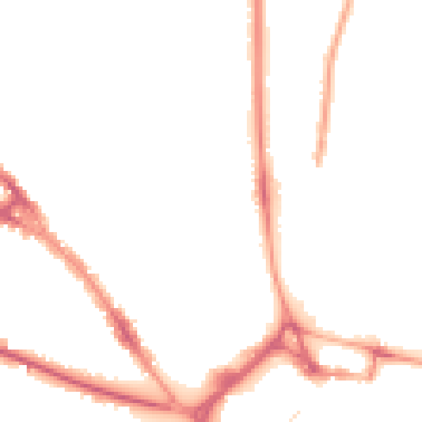 Night-time road noise heatmap for LU3 1DN