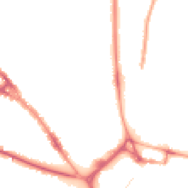 Night-time road noise heatmap for LU3 1DP