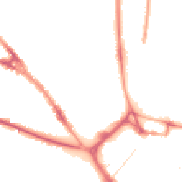 Night-time road noise heatmap for LU3 1DQ