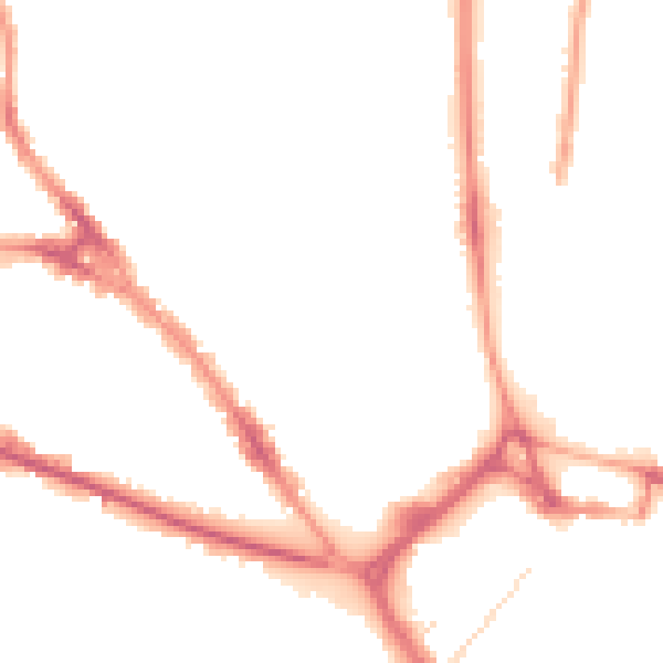 Night-time road noise heatmap for LU3 1DX