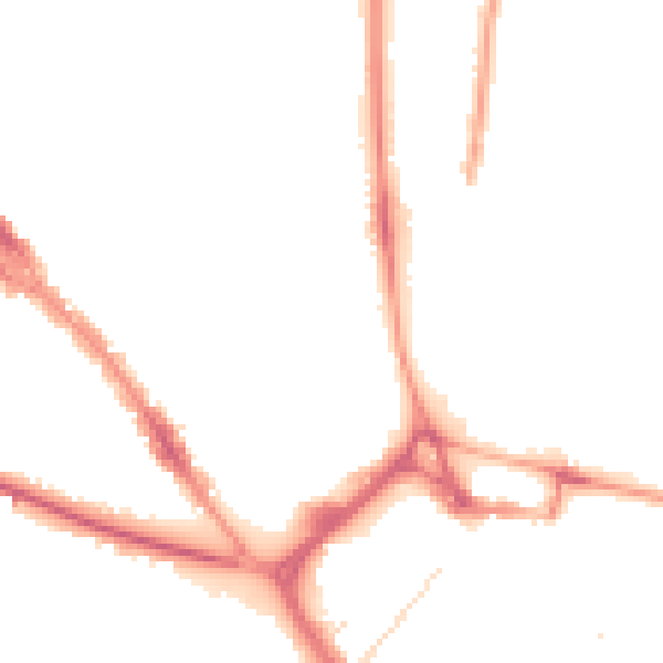 Night-time road noise heatmap for LU3 1DZ