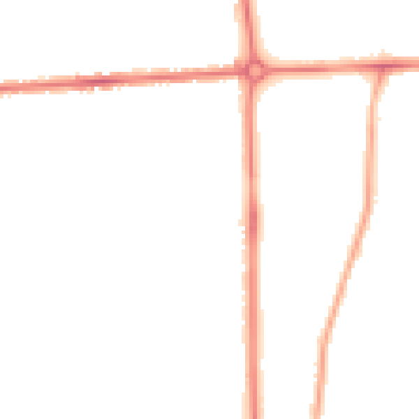 Night-time road noise heatmap for LU3 1EA