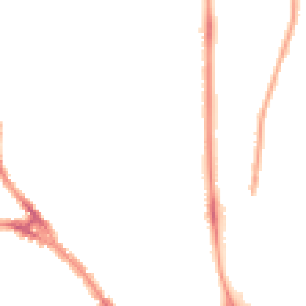 Night-time road noise heatmap for LU3 1EE