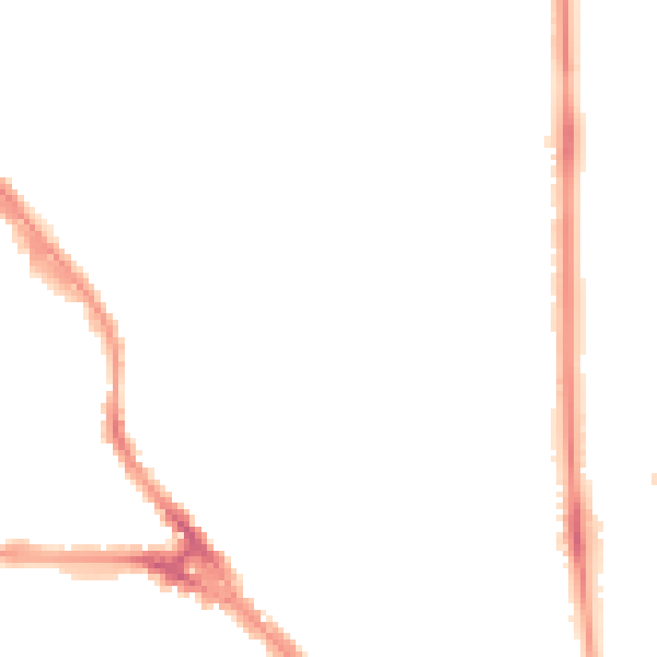 Night-time road noise heatmap for LU3 1EG
