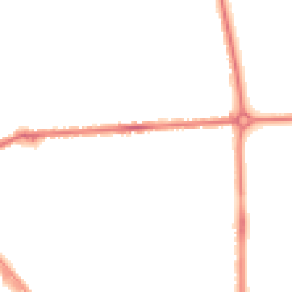 Night-time road noise heatmap for LU3 1FJ