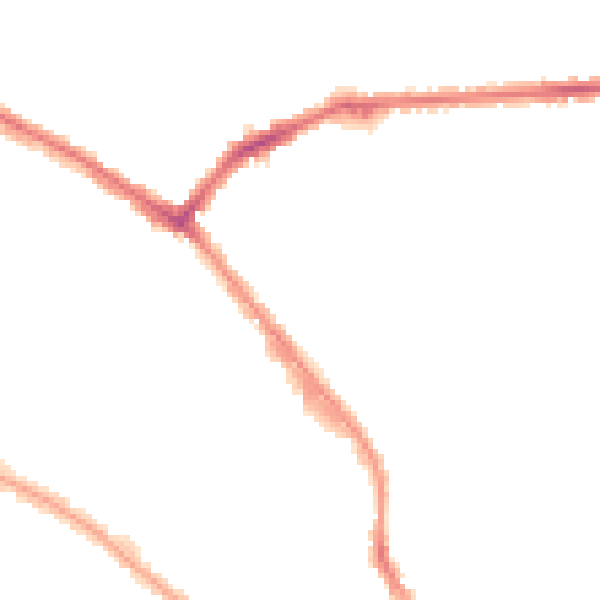 Night-time road noise heatmap for LU3 1JG