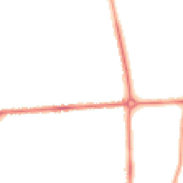 Night-time road noise heatmap for LU3 1LS