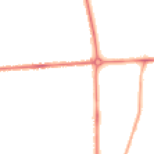 Night-time road noise heatmap for LU3 1ND