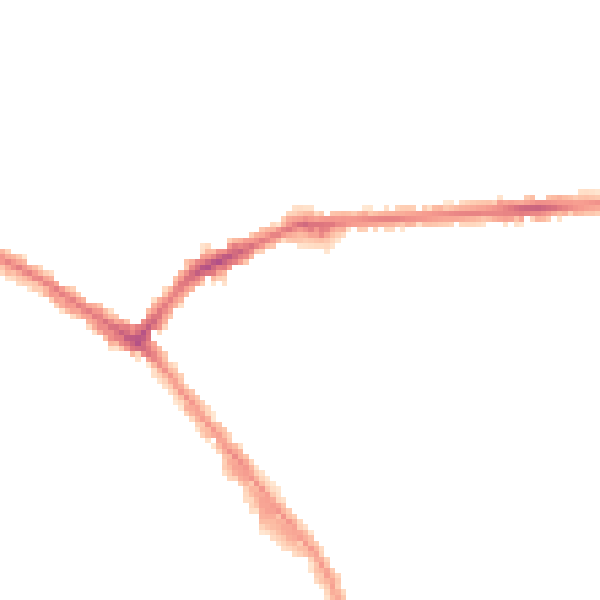 Night-time road noise heatmap for LU3 1NU