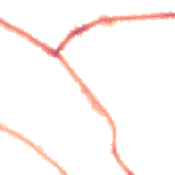 Night-time road noise heatmap for LU3 1RB