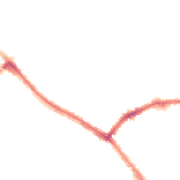 Night-time road noise heatmap for LU3 1RX