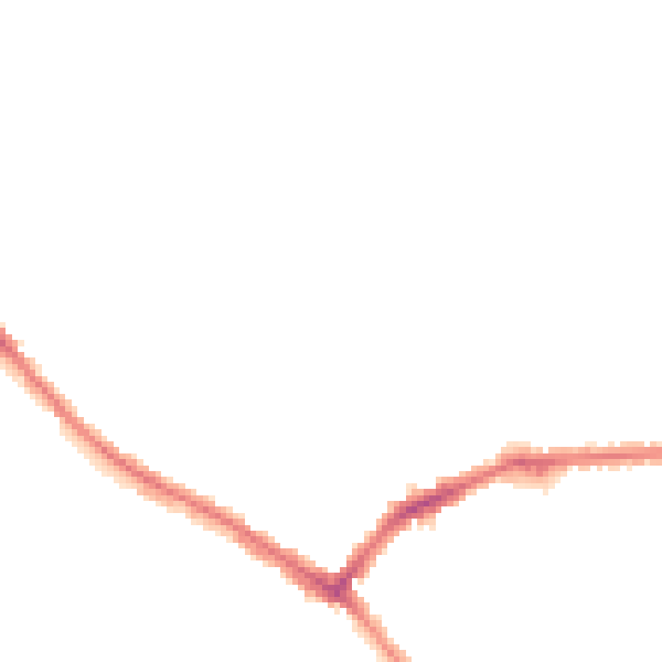 Night-time road noise heatmap for LU3 1TD