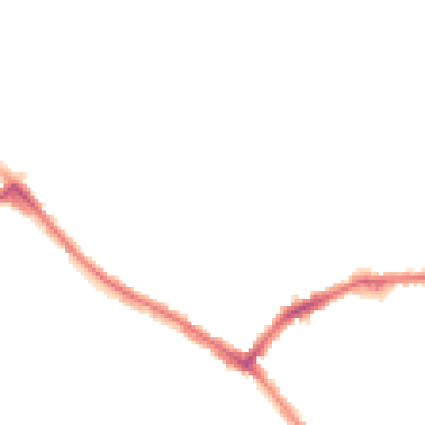 Night-time road noise heatmap for LU3 1TG