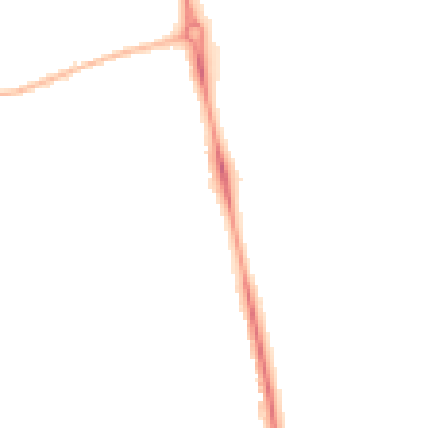 Night-time road noise heatmap for LU3 1UE