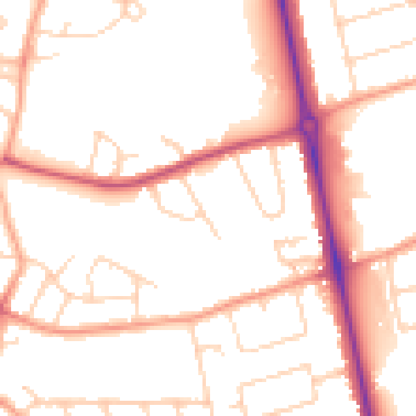Daytime road noise heatmap for LU3 2AR