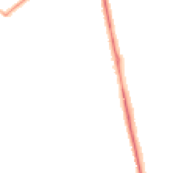 Night-time road noise heatmap for LU3 2EB