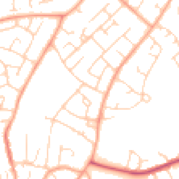 Daytime road noise heatmap for LU3 2ES