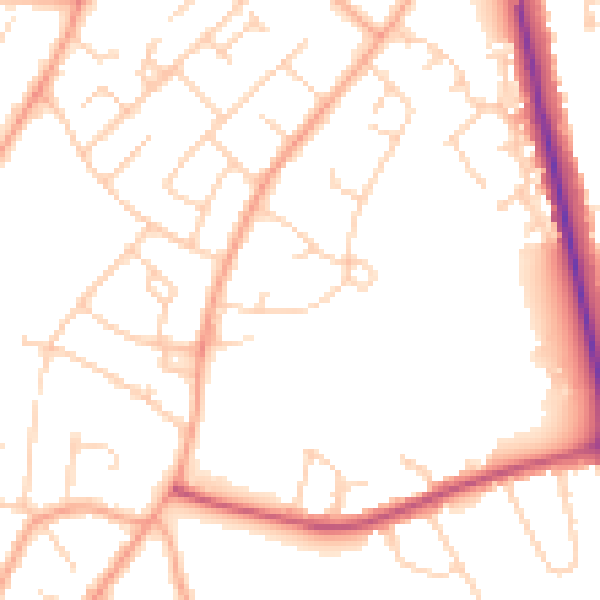 Daytime road noise heatmap for LU3 2HH
