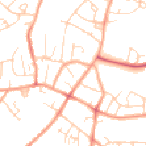 Daytime road noise heatmap for LU3 2LT