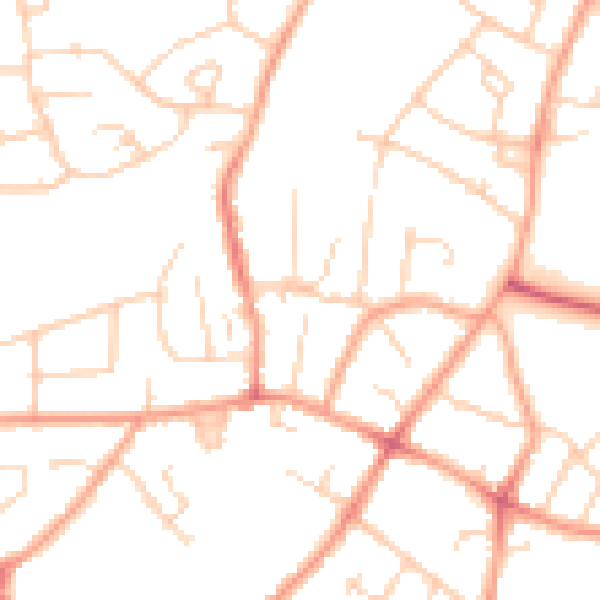 Daytime road noise heatmap for LU3 2LU
