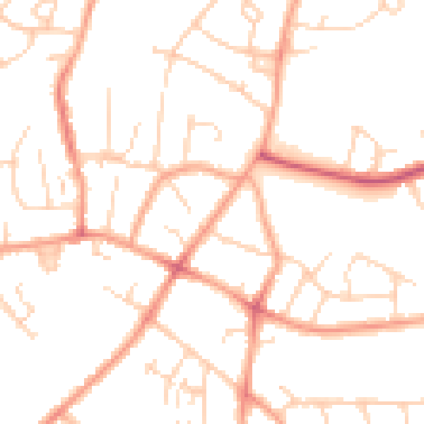 Daytime road noise heatmap for LU3 2NB