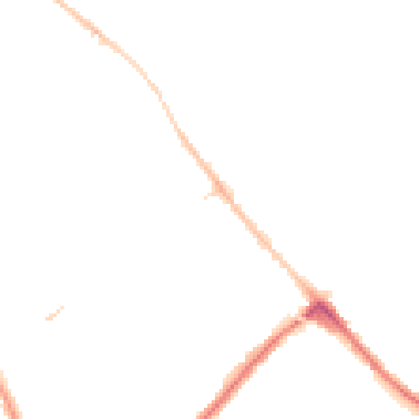 Night-time road noise heatmap for LU3 2QS