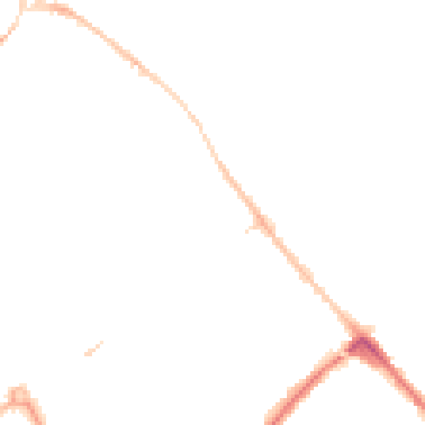 Night-time road noise heatmap for LU3 2QY