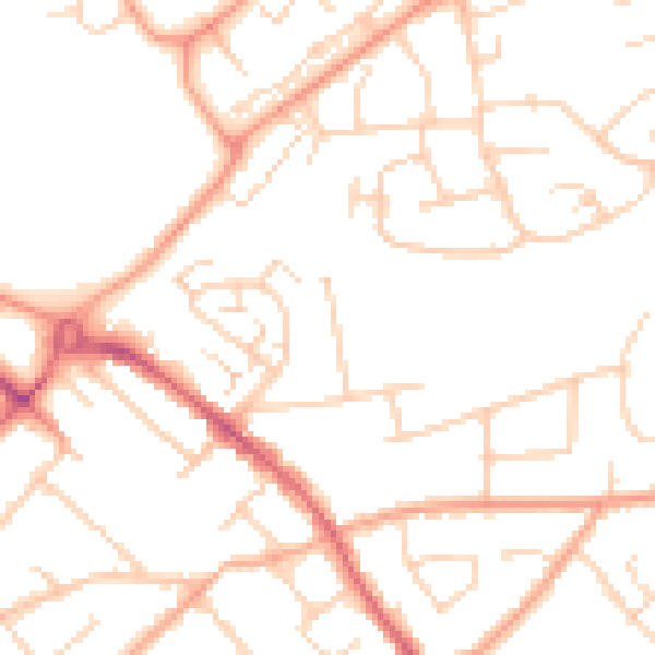 Daytime road noise heatmap for LU3 2SF