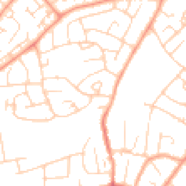 Daytime road noise heatmap for LU3 2SX