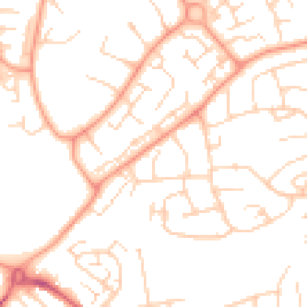 Daytime road noise heatmap for LU3 2TP
