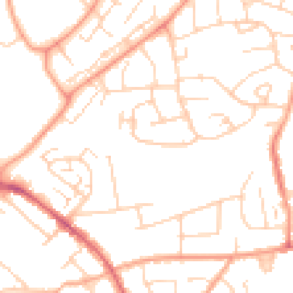 Daytime road noise heatmap for LU3 2TR