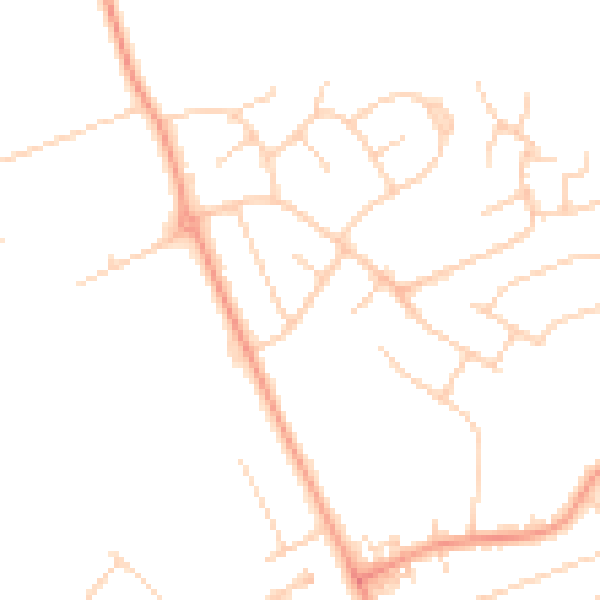 Daytime road noise heatmap for LU3 3AU