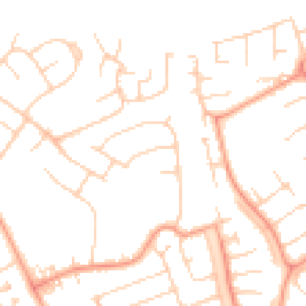 Daytime road noise heatmap for LU3 3HF