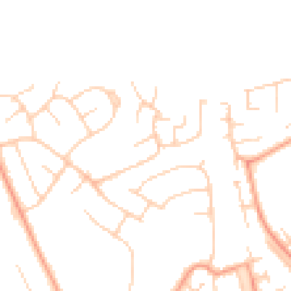 Daytime road noise heatmap for LU3 3LD