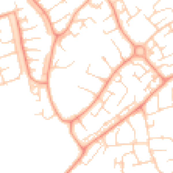 Daytime road noise heatmap for LU3 3LT