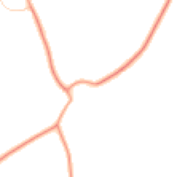 Daytime road noise heatmap for LU3 3NZ