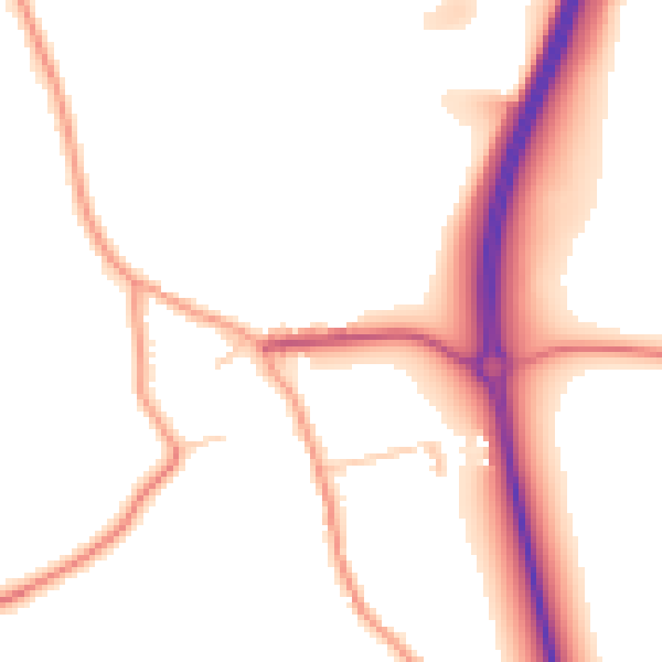 Daytime road noise heatmap for LU3 3PN