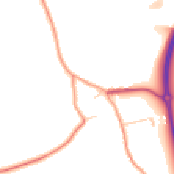 Daytime road noise heatmap for LU3 3PR