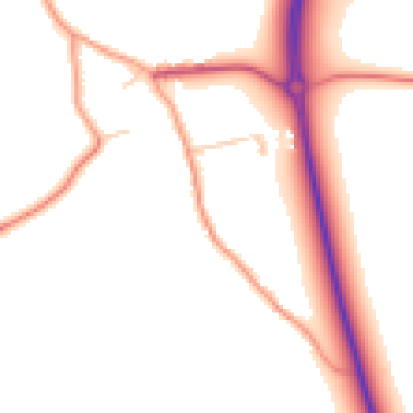 Daytime road noise heatmap for LU3 3PS