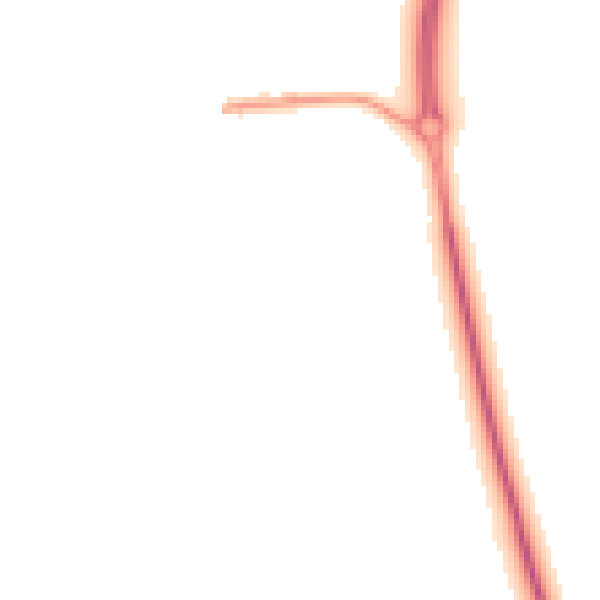 Night-time road noise heatmap for LU3 3PS