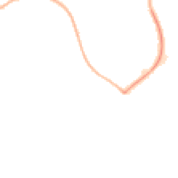 Night-time road noise heatmap for LU3 4AG