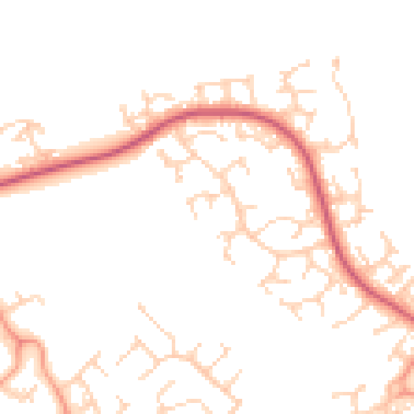 Daytime road noise heatmap for LU3 4AS