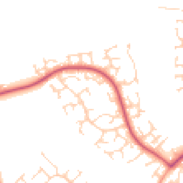 Daytime road noise heatmap for LU3 4AY