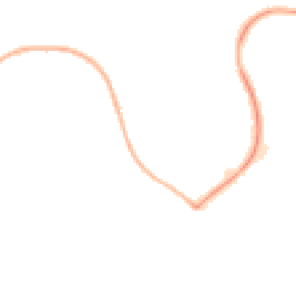 Night-time road noise heatmap for LU3 4DB
