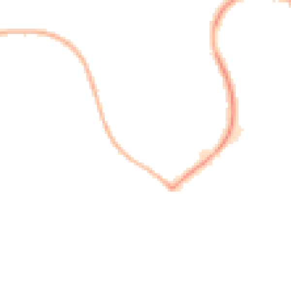 Night-time road noise heatmap for LU3 4DD