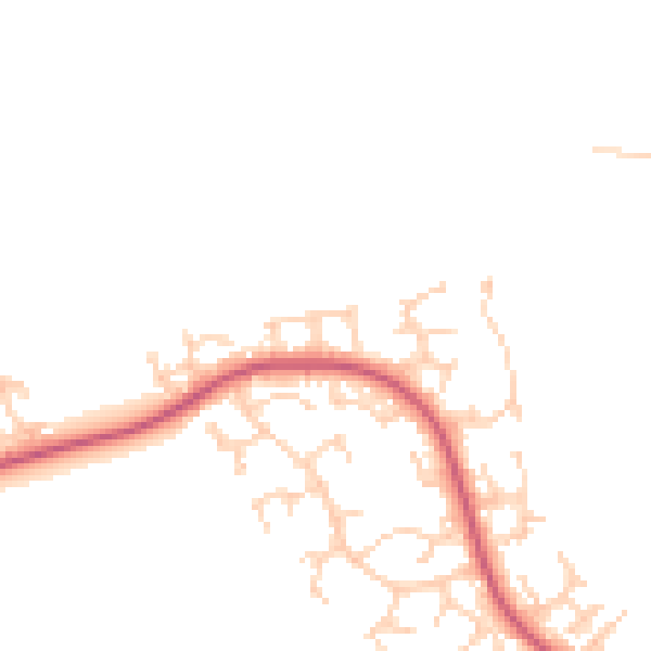 Daytime road noise heatmap for LU3 4DS