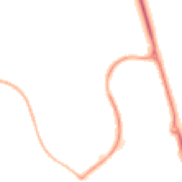 Night-time road noise heatmap for LU3 4DU