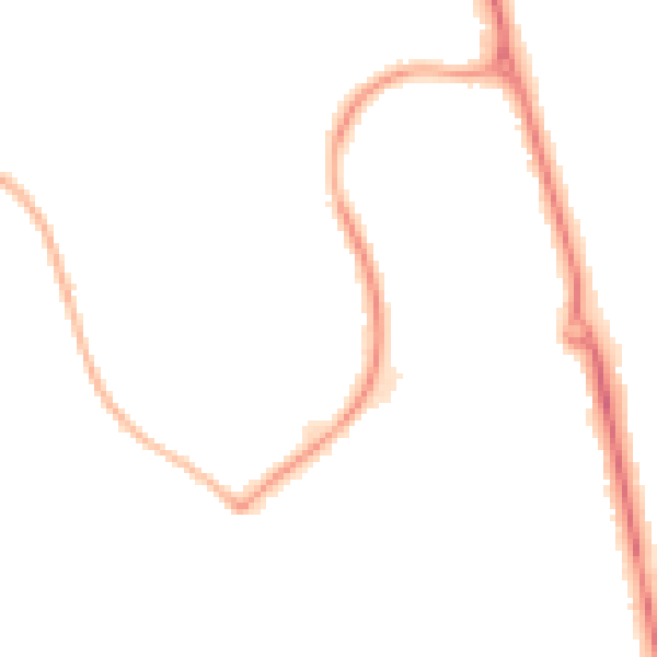 Night-time road noise heatmap for LU3 4DX
